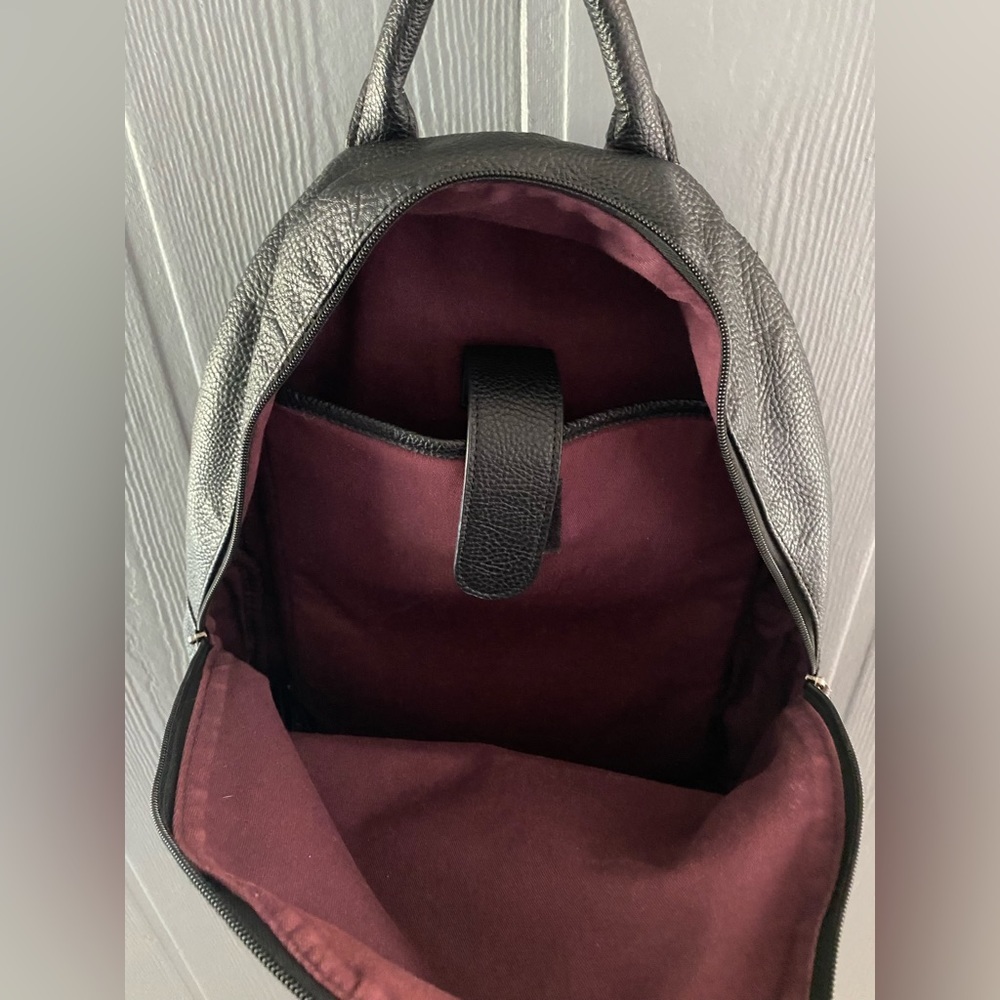 Ted Baker Black Leather Backpack - Picture 3 of 8